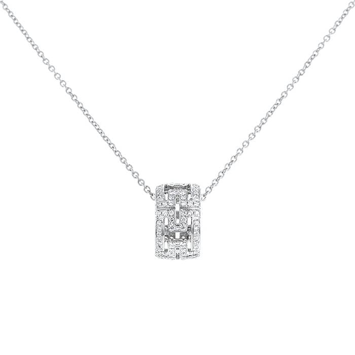 [CA]PARENTESI NECKLACE SILVER DIAMOND