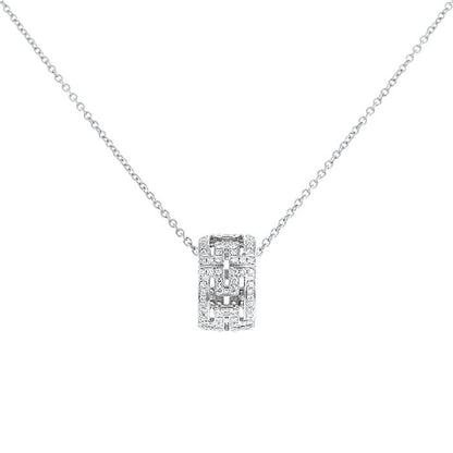 [CA]PARENTESI NECKLACE SILVER DIAMOND