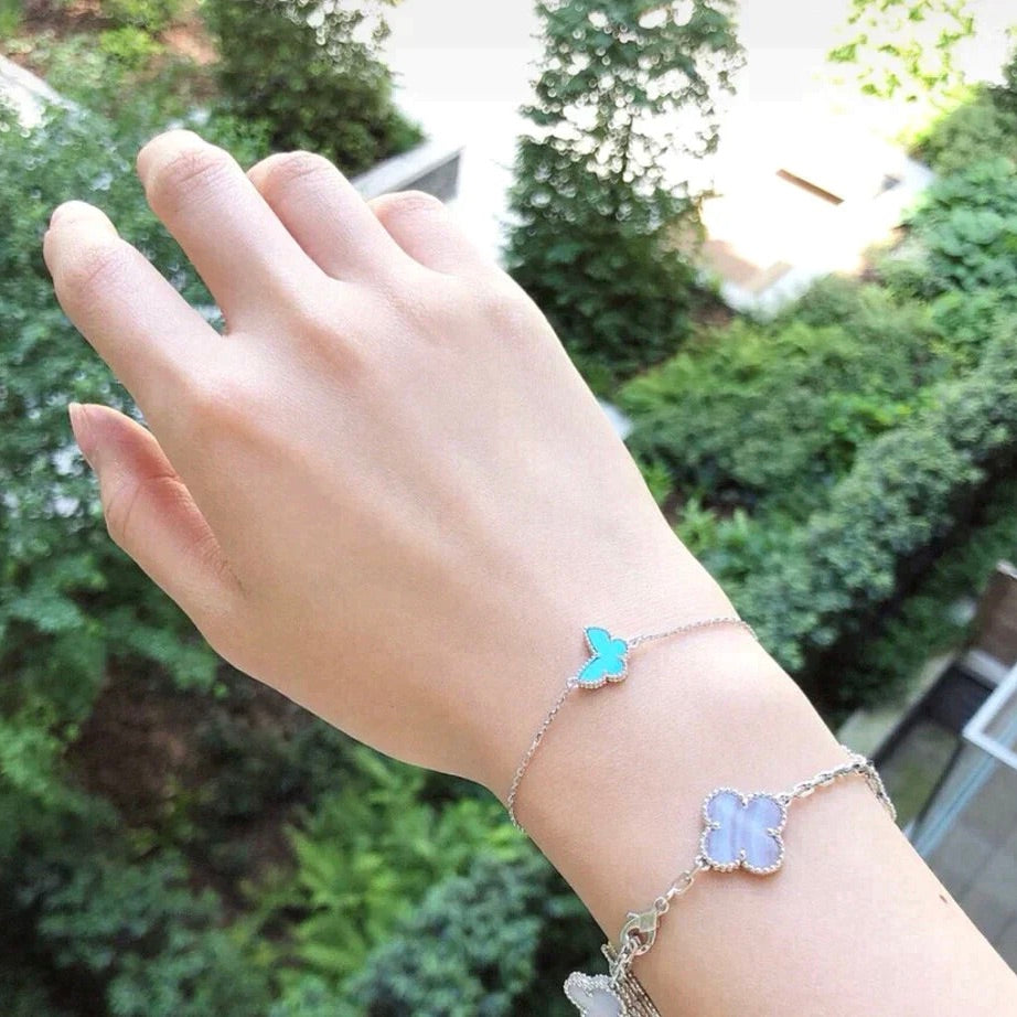 [CA]BUTTERFLY TURQUOISE BUTTERFLY BRACELET SILVER