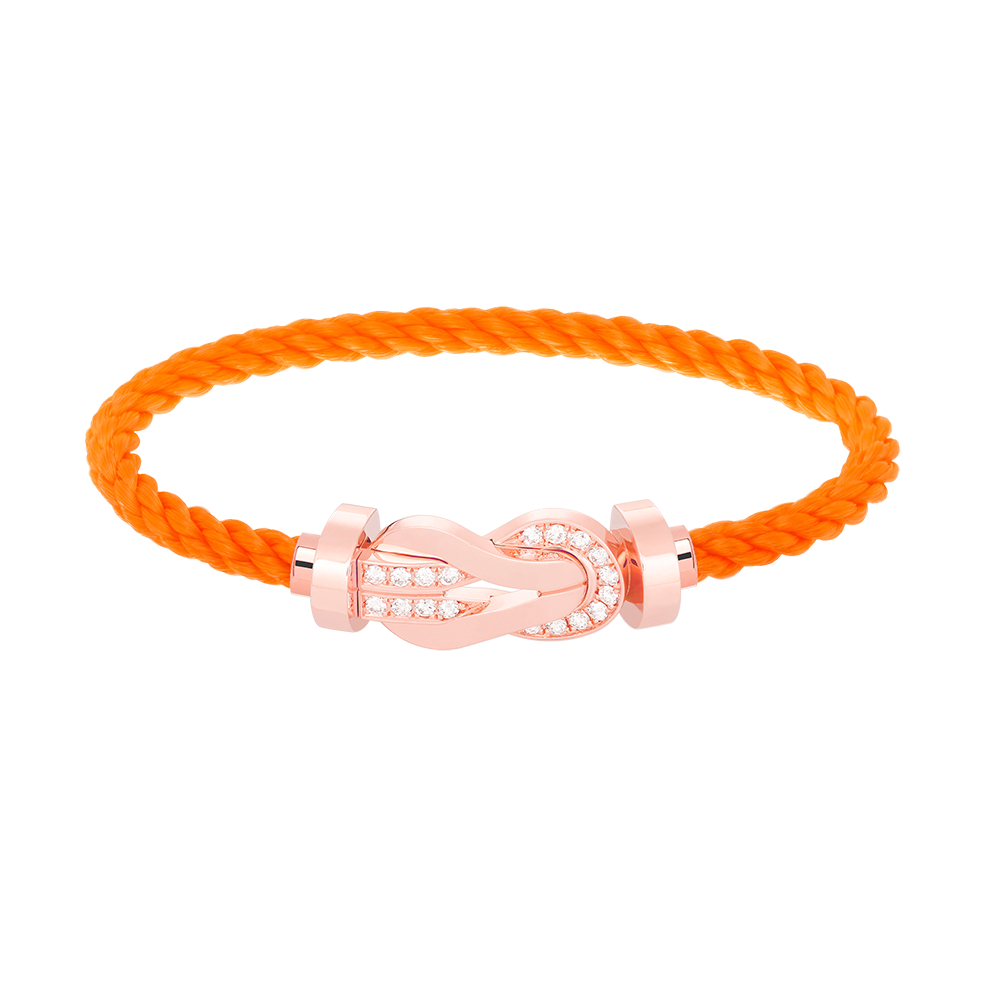 [CA]CHANCE LARGE 8 FIGURE BUCKLE HALF DIAMOND BRACELET ROSE GOLD