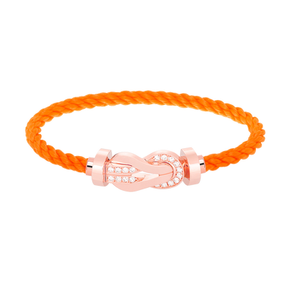 [CA]CHANCE LARGE 8 FIGURE BUCKLE HALF DIAMOND BRACELET ROSE GOLD