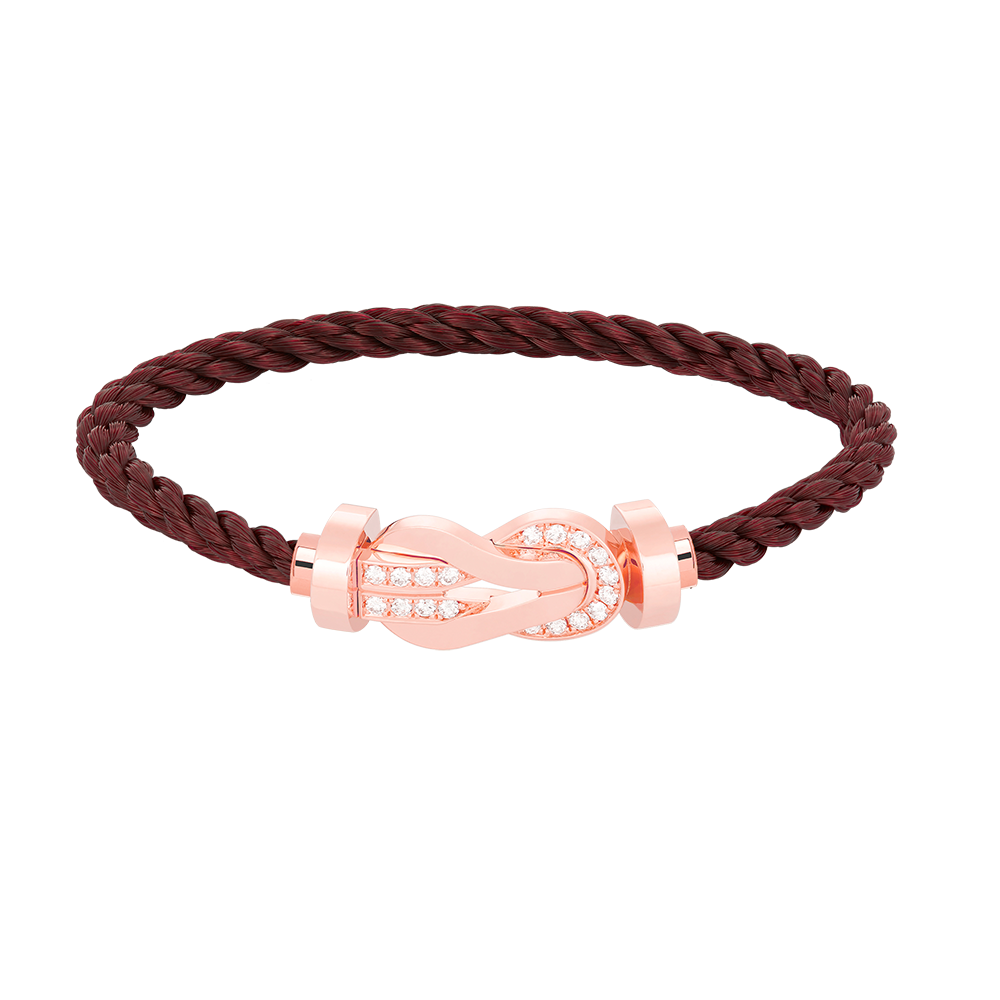 [CA]CHANCE LARGE 8 FIGURE BUCKLE HALF DIAMOND BRACELET ROSE GOLD