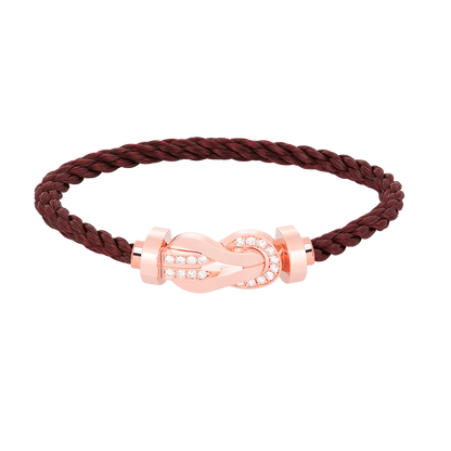 [CA]CHANCE LARGE 8 FIGURE BUCKLE HALF DIAMOND BRACELET ROSE GOLD