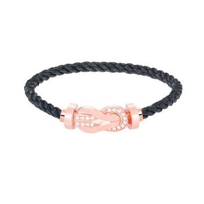 [CA]CHANCE LARGE 8 FIGURE BUCKLE HALF DIAMOND BRACELET ROSE GOLD