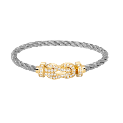 [CA]CHANCE LARGE 8 FIGURE BUCKLE FULLDIAMOND BRACELET GOLD