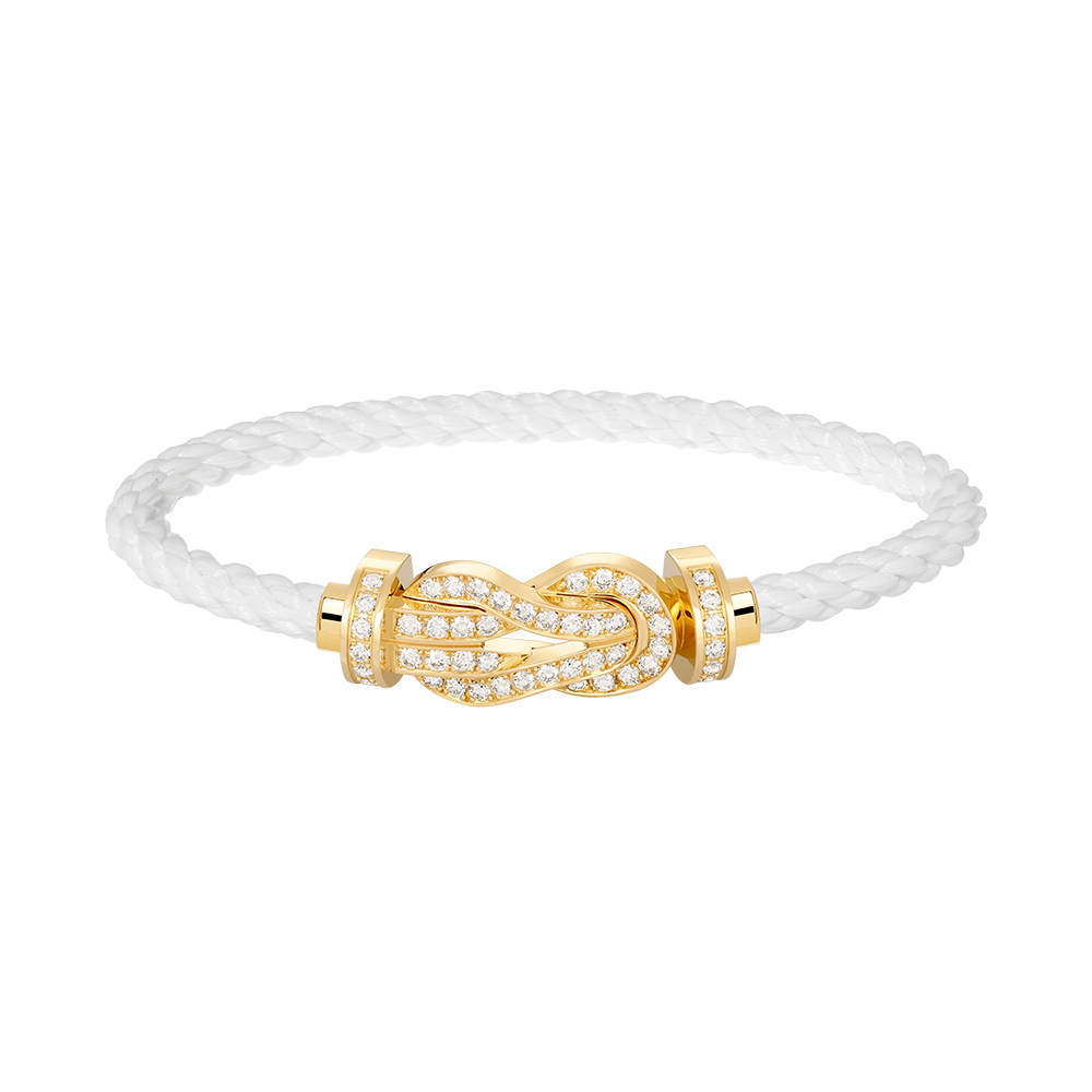 [CA]CHANCE LARGE 8 FIGURE BUCKLE FULLDIAMOND BRACELET GOLD