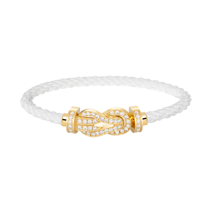 [CA]CHANCE LARGE 8 FIGURE BUCKLE FULLDIAMOND BRACELET GOLD