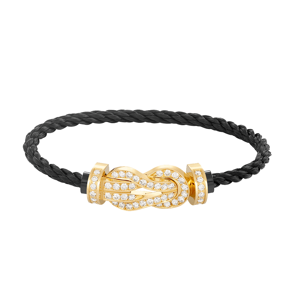 [CA]CHANCE LARGE 8 FIGURE BUCKLE FULLDIAMOND BRACELET GOLD