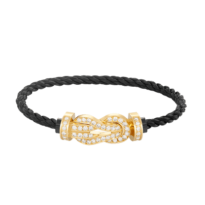 [CA]CHANCE LARGE 8 FIGURE BUCKLE FULLDIAMOND BRACELET GOLD