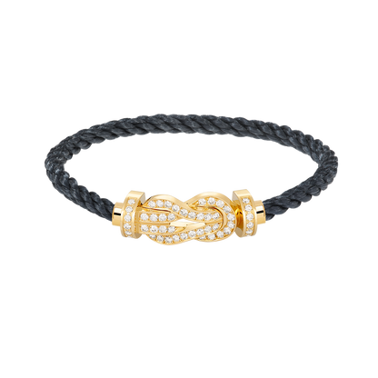 [CA]CHANCE LARGE 8 FIGURE BUCKLE FULLDIAMOND BRACELET GOLD