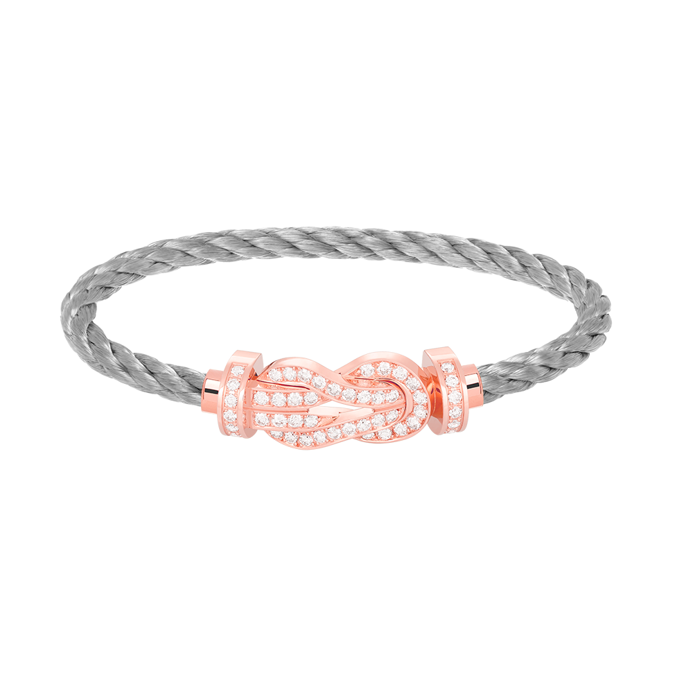 [CA]CHANCE LARGE 8 FIGURE BUCKLE FULL DIAMOND BRACELET ROSE GOLD