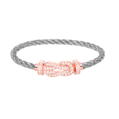 [CA]CHANCE LARGE 8 FIGURE BUCKLE FULL DIAMOND BRACELET ROSE GOLD