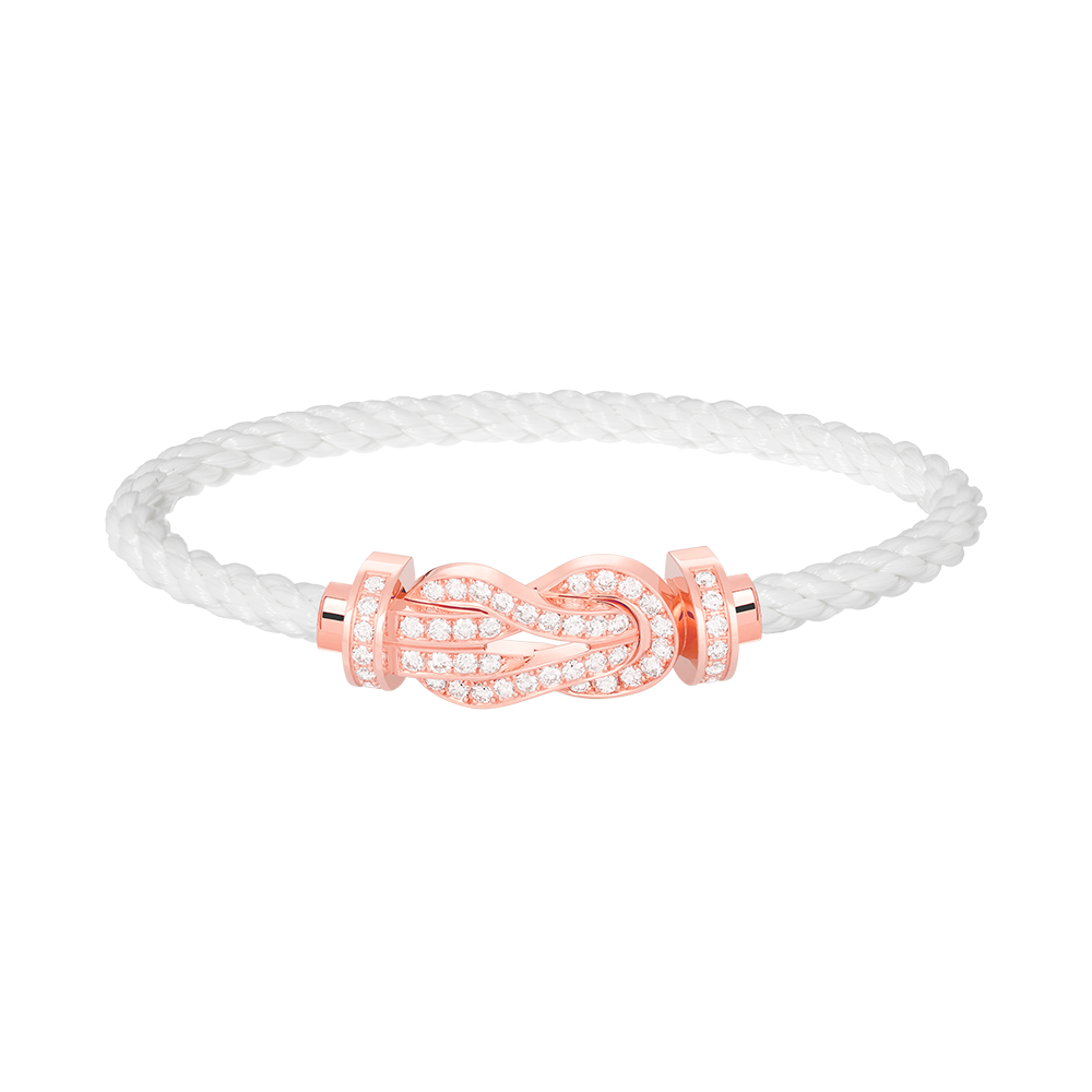 [CA]CHANCE LARGE 8 FIGURE BUCKLE FULL DIAMOND BRACELET ROSE GOLD