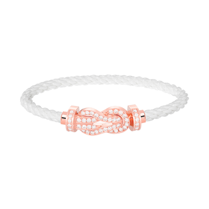 [CA]CHANCE LARGE 8 FIGURE BUCKLE FULL DIAMOND BRACELET ROSE GOLD