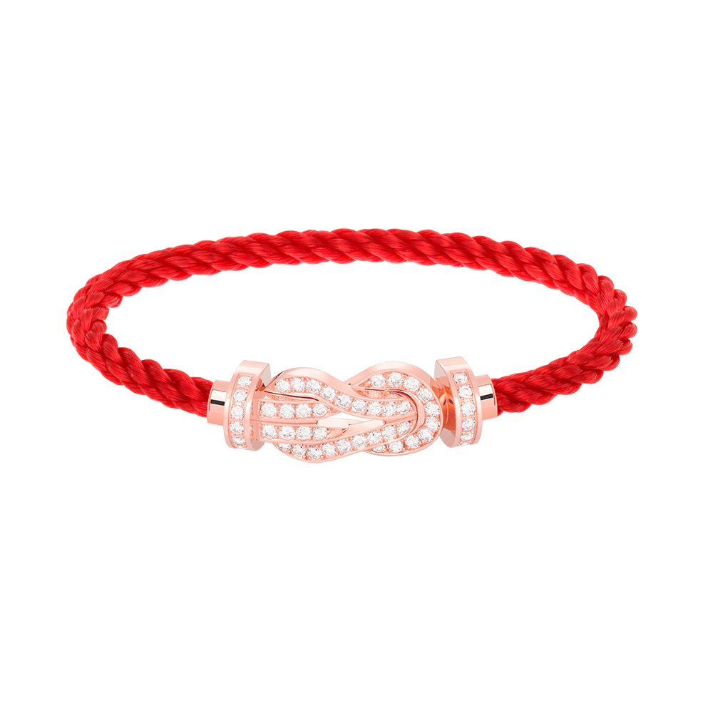 [CA]CHANCE LARGE 8 FIGURE BUCKLE FULL DIAMOND BRACELET ROSE GOLD