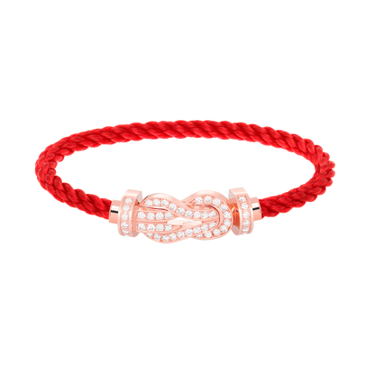 [CA]CHANCE LARGE 8 FIGURE BUCKLE FULL DIAMOND BRACELET ROSE GOLD