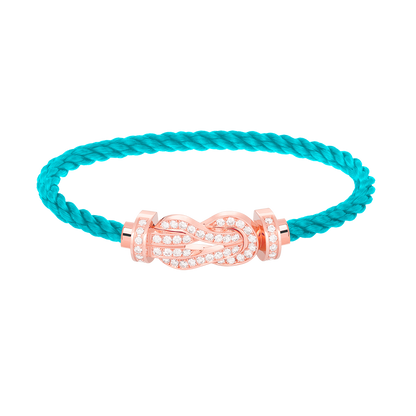 [CA]CHANCE LARGE 8 FIGURE BUCKLE FULL DIAMOND BRACELET ROSE GOLD