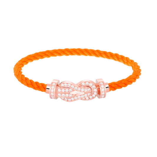 [CA]CHANCE LARGE 8 FIGURE BUCKLE FULL DIAMOND BRACELET ROSE GOLD