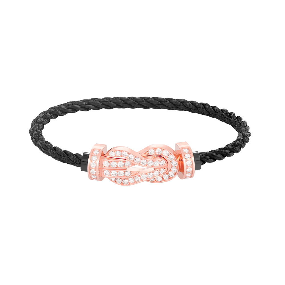 [CA]CHANCE LARGE 8 FIGURE BUCKLE FULL DIAMOND BRACELET ROSE GOLD