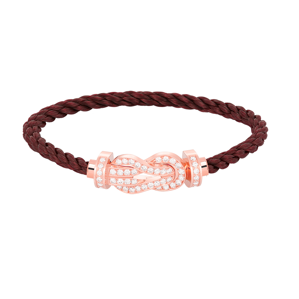 [CA]CHANCE LARGE 8 FIGURE BUCKLE FULL DIAMOND BRACELET ROSE GOLD