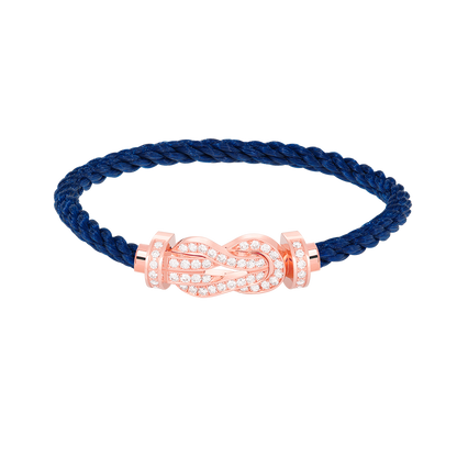 [CA]CHANCE LARGE 8 FIGURE BUCKLE FULL DIAMOND BRACELET ROSE GOLD