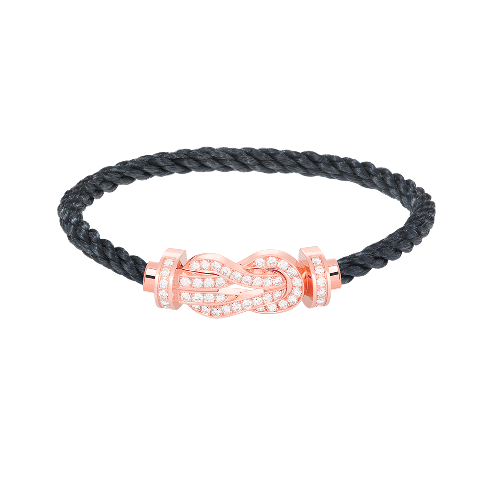 [CA]CHANCE LARGE 8 FIGURE BUCKLE FULL DIAMOND BRACELET ROSE GOLD