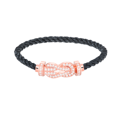 [CA]CHANCE LARGE 8 FIGURE BUCKLE FULL DIAMOND BRACELET ROSE GOLD