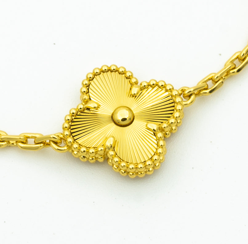 [CA]CLOVER BRACELET 5 MOTIFS GOLD DIAMOND