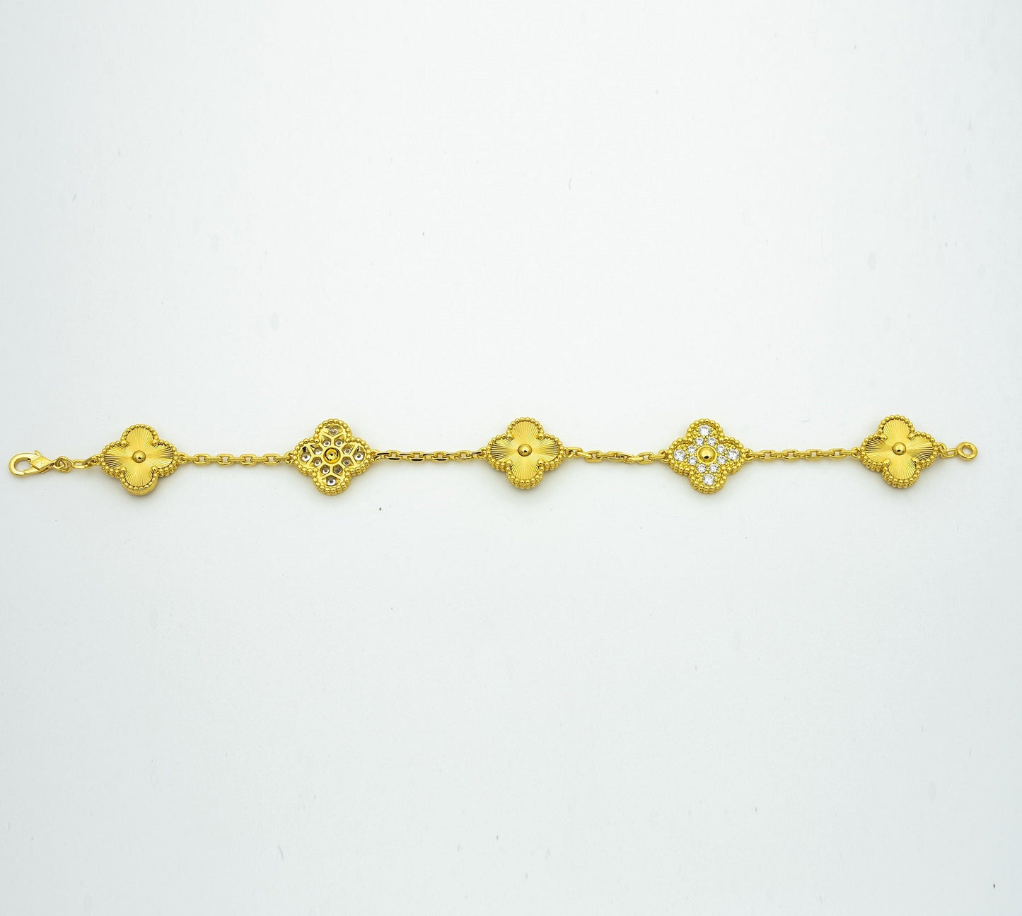 [CA]CLOVER BRACELET 5 MOTIFS GOLD DIAMOND