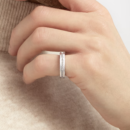 [CA]ZERO 1 ONE-BAND PAVED DIAMONDS ON THE SPIRAL RING