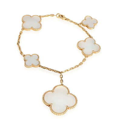 [CA]MAGIC CLOVER MOP GOLD BRACELET 5 MOTIFS