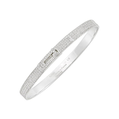 [CA]HM KELLY BRACELET IN SILVER AND FULL PAVE DIAMOND