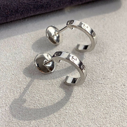 [CA]LOVE EARRINGS 2.65MM SILVER