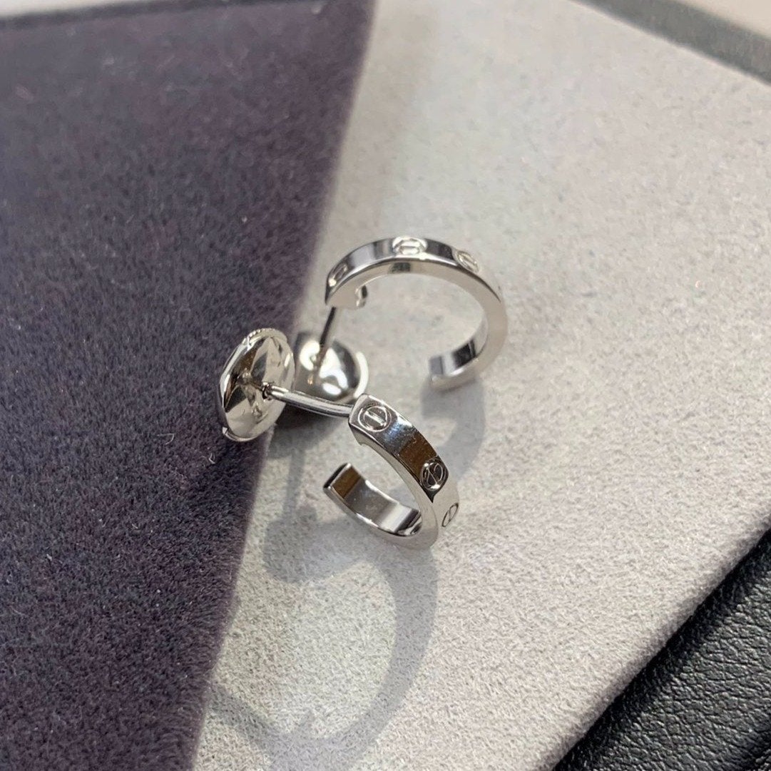 [CA]LOVE EARRINGS 2.65MM SILVER