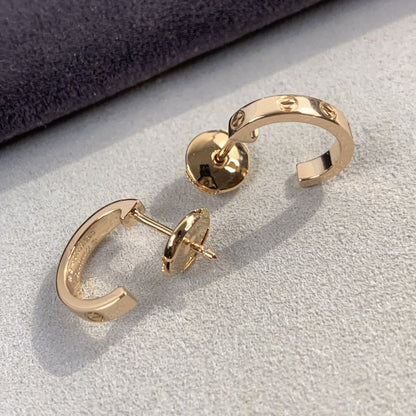 [CA]LOVE EARRINGS 2.65MM PINK GOLD