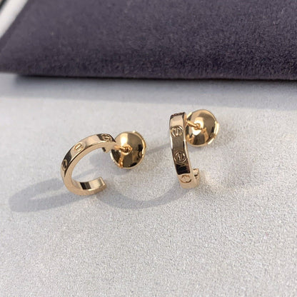 [CA]LOVE EARRINGS 2.65MM PINK GOLD