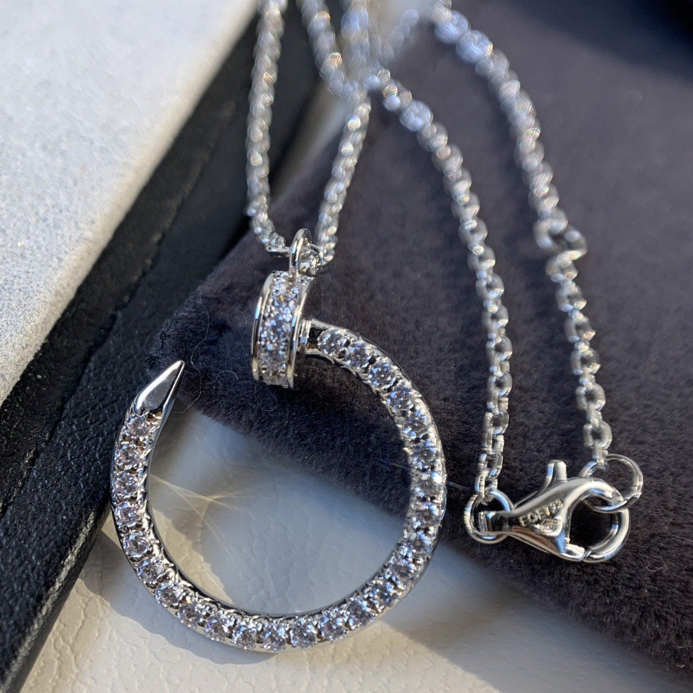 [CA]JUSTE NECKLACE SILVER DIAMONDS