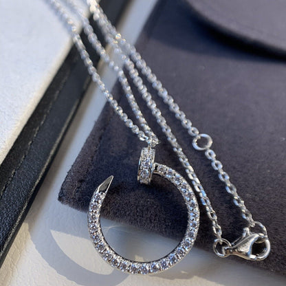 [CA]JUSTE NECKLACE SILVER DIAMONDS