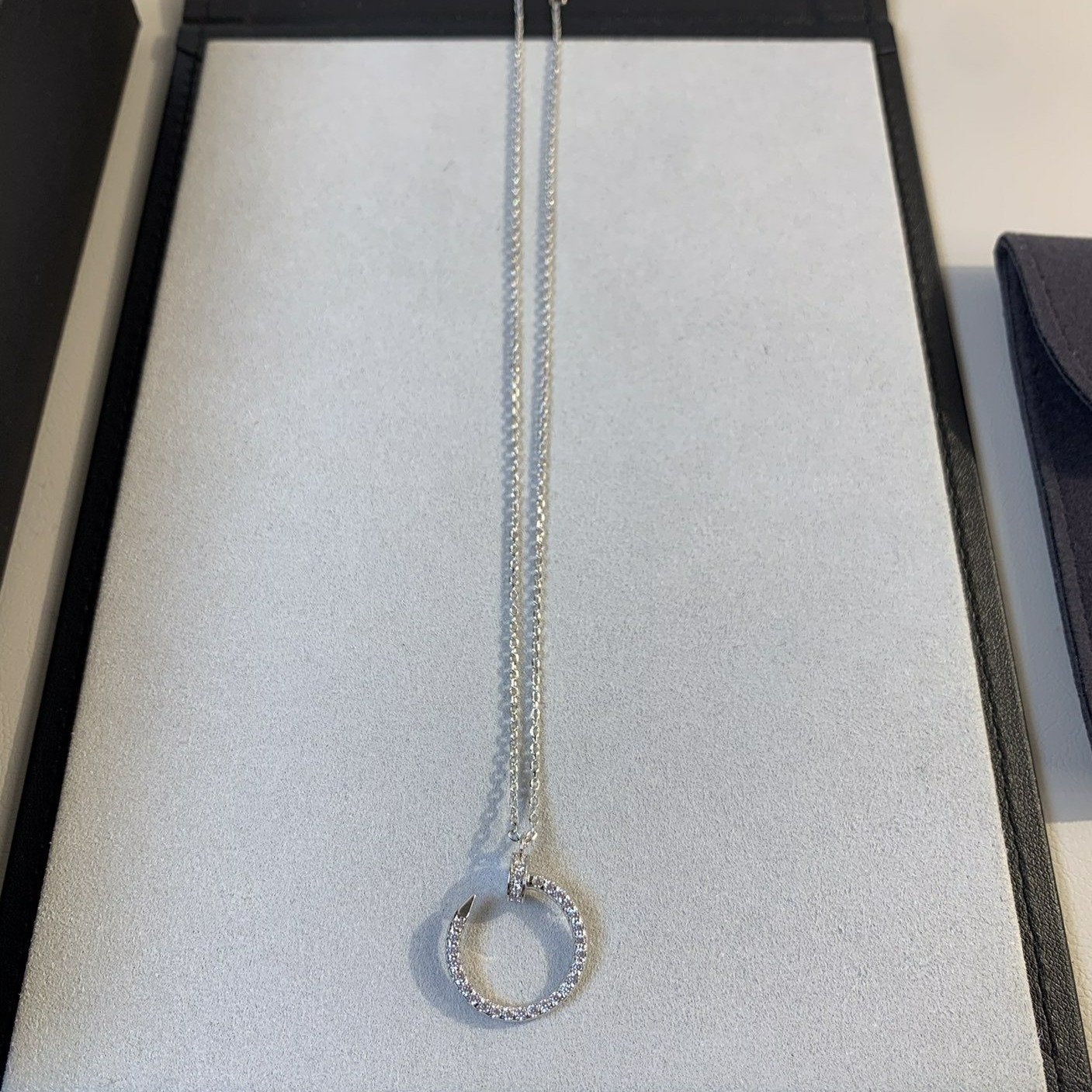 [CA]JUSTE NECKLACE SILVER DIAMONDS