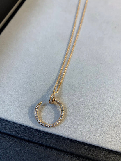 [CA]JUSTE NECKLACE PINK GOLD DIAMONDS