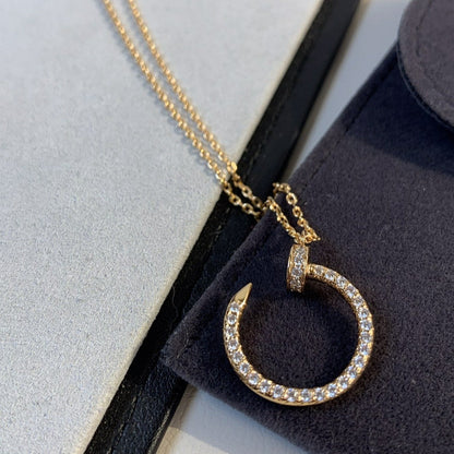 [CA]JUSTE NECKLACE PINK GOLD DIAMONDS