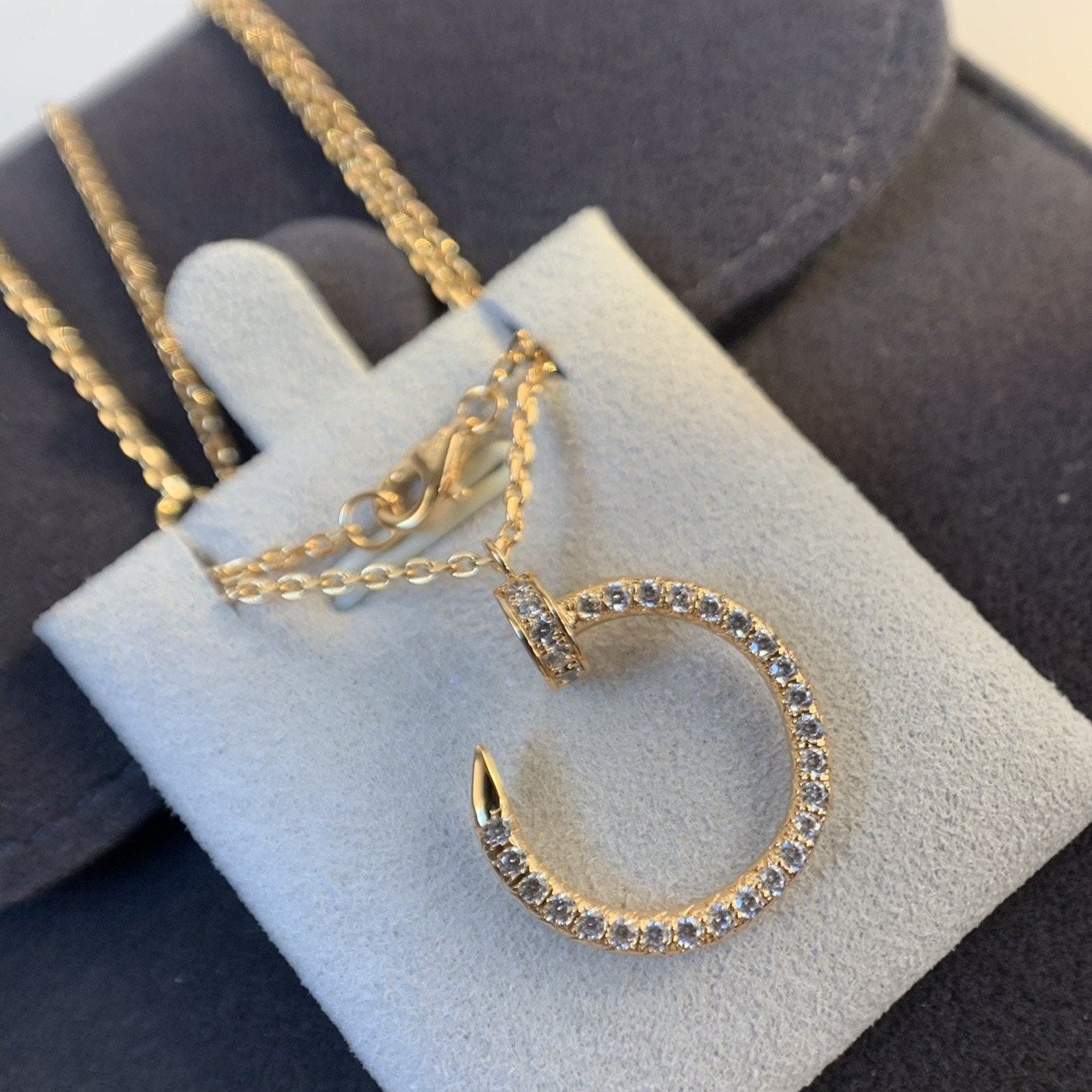 [CA]JUSTE NECKLACE PINK GOLD DIAMONDS