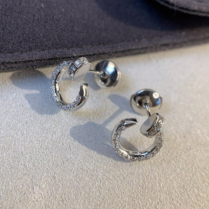 [CA]JUSTE EARRINGS SILVER DIAMONDS