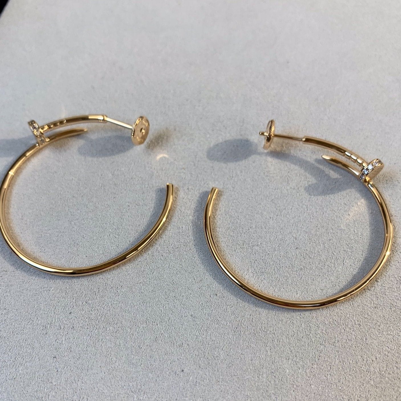 [CA]JUSTE EARRINGS GOLD DIAMONDS 1.8MM