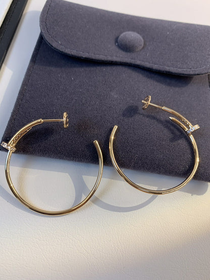 [CA]JUSTE EARRINGS GOLD DIAMONDS 1.8MM