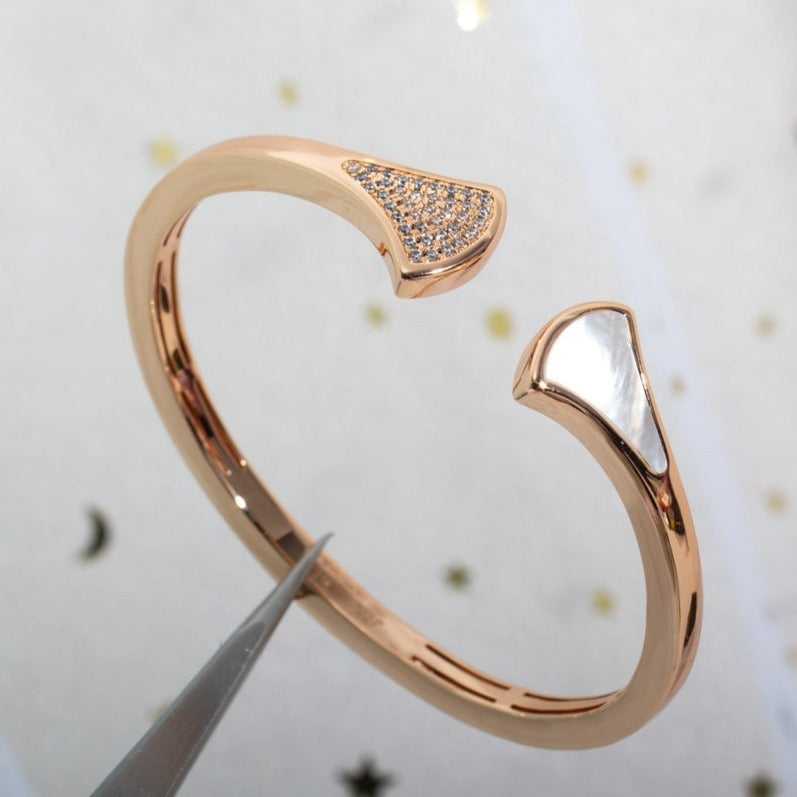 [CA]DREAM BRACELET OPEN PINK GOLD MOP DIAMOND