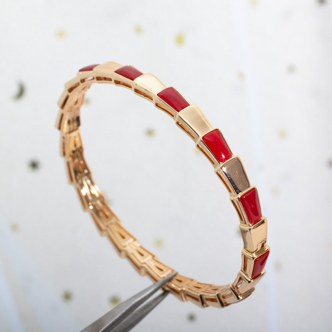 [CA]SERPENTI BRACELET PINK GOLD RUBELLITE