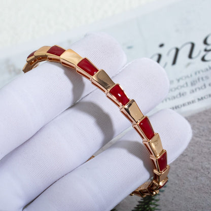 [CA]SERPENTI BRACELET PINK GOLD RUBELLITE