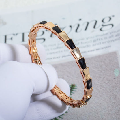 [CA]SERPENTI BRACELET PINK GOLD ONYX