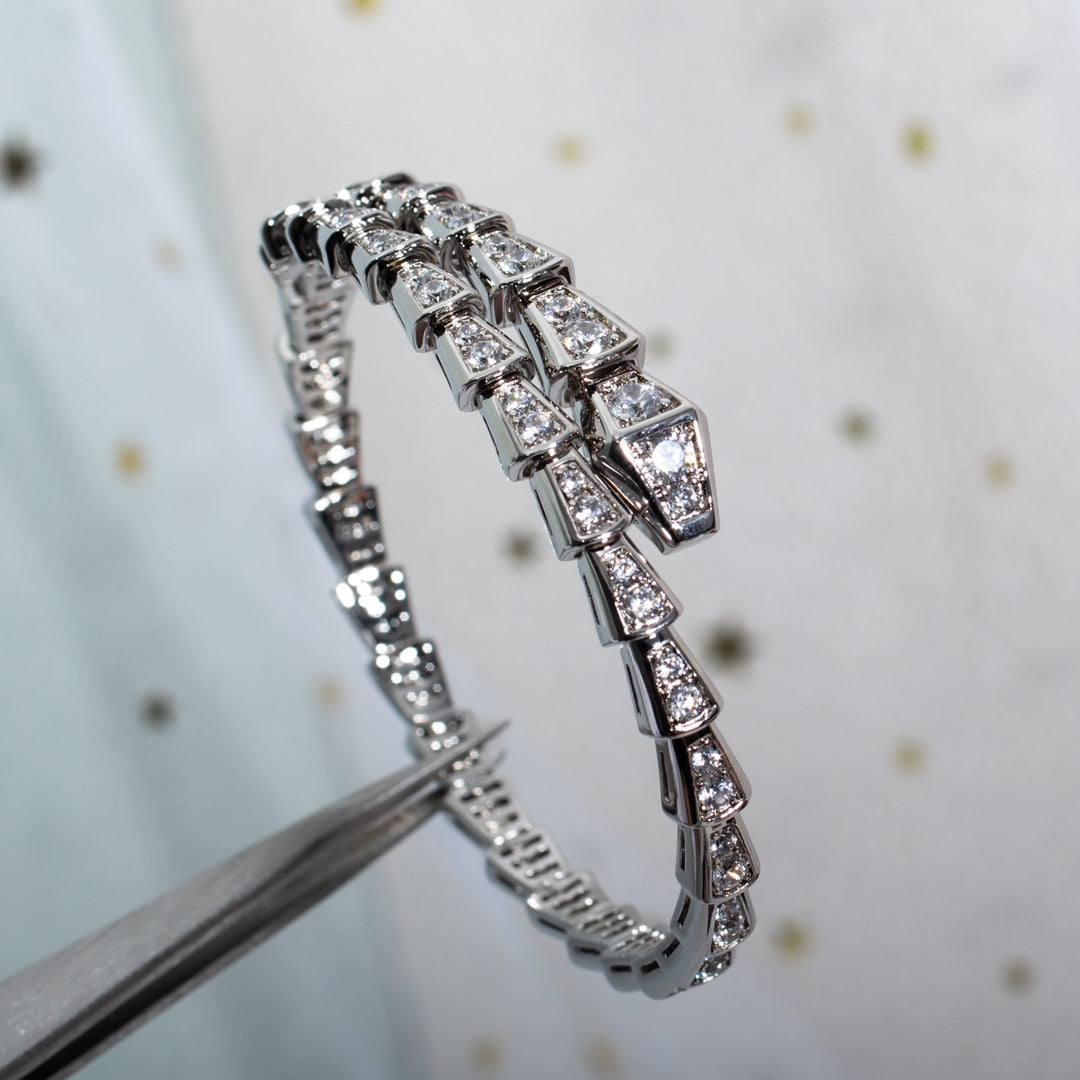 [CA]SERPENTI BRACELET 6MM SILVER DIAMOND